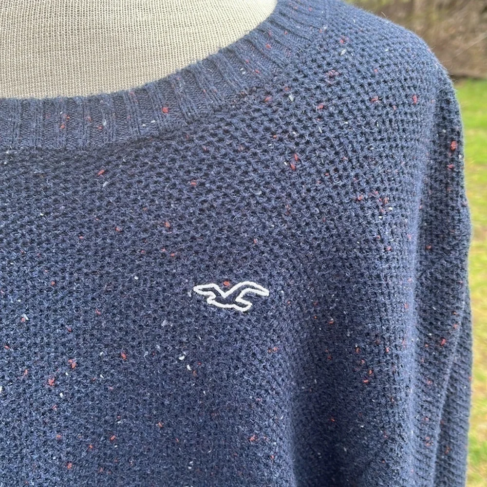 Hollister sweater long sleeve crew neck Mens size XL, Navy blue